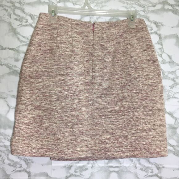 LOFT‎ PINK TWEED FAUX WRAP MINISKIRT 4 NWT - Picture 8 of 13